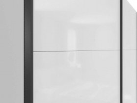 Black Red White - Garderobna omara z drsnimi vrati Tetrix 220 cm - Bela sijaj