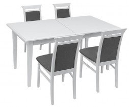 Black Red White - Jedilni stol Idento - Bel/siv