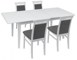 Black Red White - Jedilni stol Idento - Bel/siv