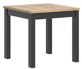 Kvadratna jedilna miza Maren - Wotan hrast/črna