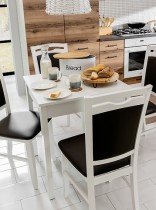 Black Red White - Jedilna miza Bryk Mini - Bela