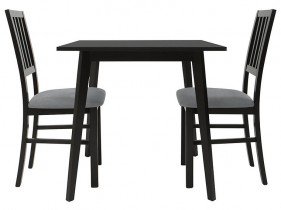 Black Red White - Komplet mize in stolov Asti - Črn/siv