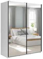 Garderobna omara Tetrix 153 cm - bela sijaj