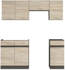 Kuhinjski sestav Junona Line 180 cm - venge/sonoma hrast