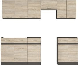 Kuhinjski sestav Junona Line 230 cm - venge/sonoma hrast