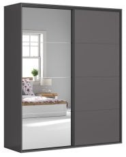 Garderobna omara z drsnimi vrati in ogledalom Flex Set №237 - 200 cm
