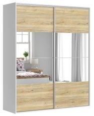Garderobna omara z drsnimi vrati in ogledalom Flex Set №240 - 200 cm