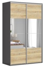 Garderobna omara z drsnimi vrati in ogledalom Flex Set №243 - 150 cm