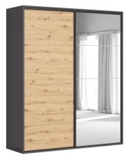 Garderobna omara z drsnimi vrati in ogledalom Flex Set №247 - 200 cm