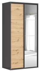Garderobna omara z drsnimi vrati in ogledalom Flex Set №249 - 120 cm