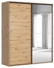 Garderobna omara z drsnimi vrati in ogledalom Flex Set №261 - 200 cm