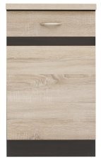 Spodnja omara Junona Line leva 50 cm (delovna plošča) - wenge/sonoma hrast 