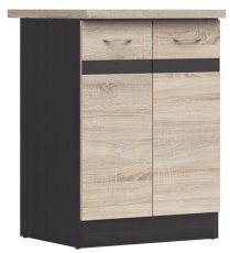 Spodnja omara Junona Line 60 cm (delovna plošča) - wenge/sonoma hrast 