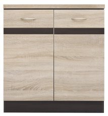 Spodnja omara Junona Line 80 cm (delovna plošča) - wenge/sonoma hrast