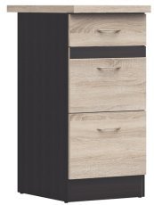 Spodnja omara s predali Junona Line 40 cm (delovna plošča) - wenge/sonoma hrast 