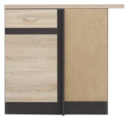 Spodnja kotna omara Junona Line desna 100 cm (delovna plošča) - wenge/sonoma hrast