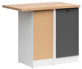 Spodnja kotna omara Junona Line leva 100 cm (delovna plošča) - grafit