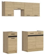 Kuhinjski sestav Junona Line 170 cm (brez delovne plošče) - hrast bernstein