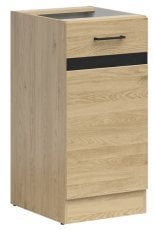 Spodnja omara Junona Line leva 40 cm (brez delovne plošče) - hrast bernstein