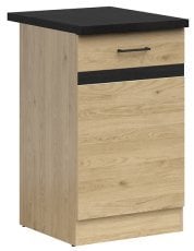 Spodnja omara Junona Line leva 50 cm (delovna plošča) - hrast bernstein