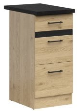 Spodnja omara s predali Junona Line 40 cm (delovna plošča) - hrast bernstein