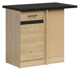 Spodnja kotna omara Junona Line desna 100 cm (delovna plošča) - hrast bernstein