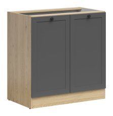 Spodnja omara Junona Line 80 cm (brez delovne plošče) - hrast bernstein/grafit