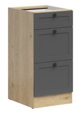 Spodnja omara s predali Junona Line 40 cm (brez delovne plošče) - hrast bernstein/grafit