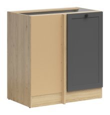 Spodnja kotna omara Junona Line leva 100x60 cm (brez delovne plošče) - hrast bernstein/grafit