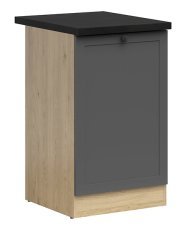 Spodnja omara Junona Line leva 50 cm (delovna plošča) - hrast bernstein/grafit