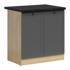 Spodnja omara Junona Line 80 cm (delovna plošča) - hrast bernstein/grafit