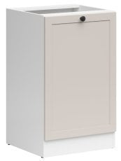 Spodnja omara Junona Line leva 50 cm (brez delovne plošče) - bela/uni kašmir