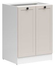 Spodnja omara Junona Line 60 cm (brez delovne plošče) - bela/uni kašmir