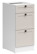 Spodnja omara s predali Junona Line 40 cm (brez delovne plošče) - bela/uni kašmir
