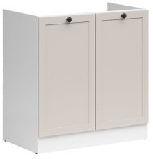 Omara za pomivalno korito Junona Line 80 cm - (brez delovne plošče) - bela/uni kašmir