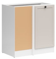 Spodnja kotna omara Junona Line leva 100x60 cm (brez delovne plošče) - bela/uni kašmir