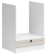 Spodnja omara za vgradno pečico Junona Line 60 cm (brez delovne plošče) - bela/uni kašmir