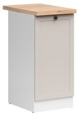 Spodnja omara Junona Line desna 40 cm (delovna plošča) - bela/uni kašmir
