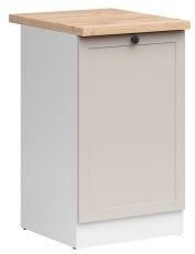 Spodnja omara Junona Line leva 50 cm (delovna plošča) - bela/uni kašmir