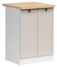 Spodnja omara Junona Line 60 cm (delovna plošča) - bela/uni kašmir