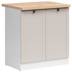 Spodnja omara Junona Line 80 cm (delovna plošča) - bela/uni kašmir