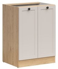 Spodnja omara Junona Line 60 cm (brez delovne plošče) - hrast bernstein/uni kašmir