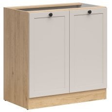 Spodnja omara Junona Line 80 cm (brez delovne plošče) - hrast bernstein/uni kašmir