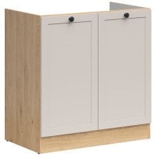 Omara za pomivalno korito Junona Line 80 cm - hrast bernstein/uni kašmir