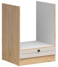 Spodnja omara za vgradno pečico Junona Line 60 cm (brez delovne plošče) - hrast bernstein/uni kašmir