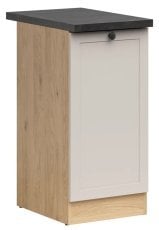 Spodnja omara Junona Line desna 40 cm (delovna plošča) - hrast bernstein/uni kašmir