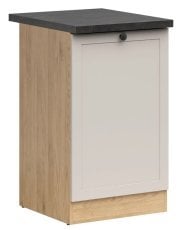 Spodnja omara Junona Line leva 50 cm (delovna plošča) - hrast bernstein/uni kašmir
