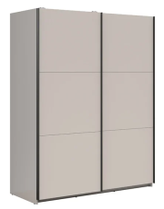 Garderobna omara z drsnimi vrati Tetrix 153 cm - bela sijaj