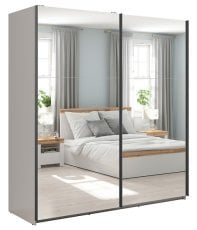 Garderobna omara z drsnimi zrcalnimi vrati Tetrix 183 cm - kašmir