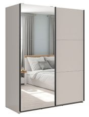 Garderobna omara z drsnimi vrati in ogledalom 183 cm Tetrix - kašmir
